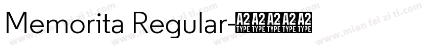 Memorita Regular字体转换